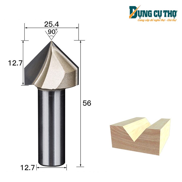 Mũi mòi vát 90 độ Tideway AC0301 1/2*1