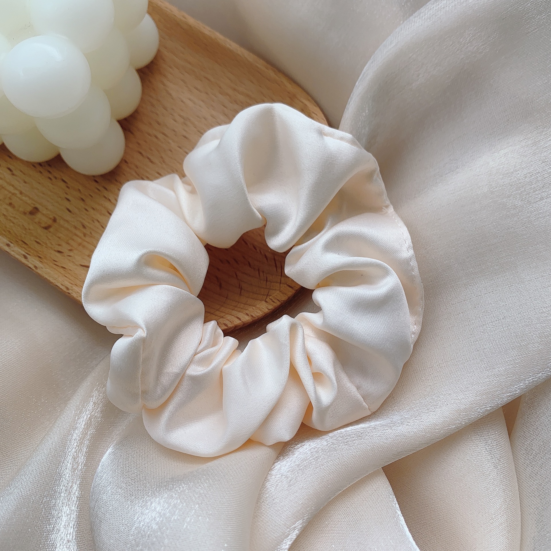 Dây Cột Tóc Scrunchies Màu Trơn Nhiều Màu
