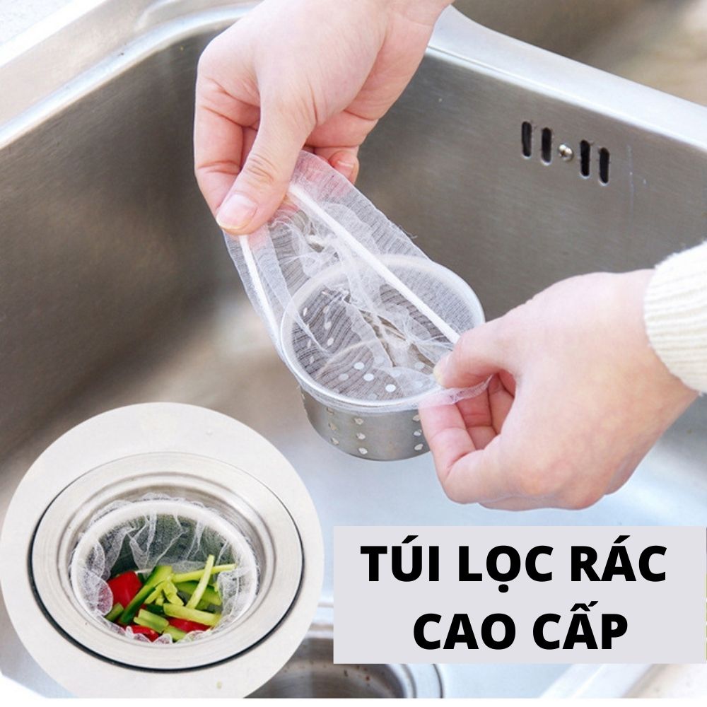 (Bộ 50 túi) Túi lọc rác cỡ Lớn loại co giãn tốt chống tắc cống