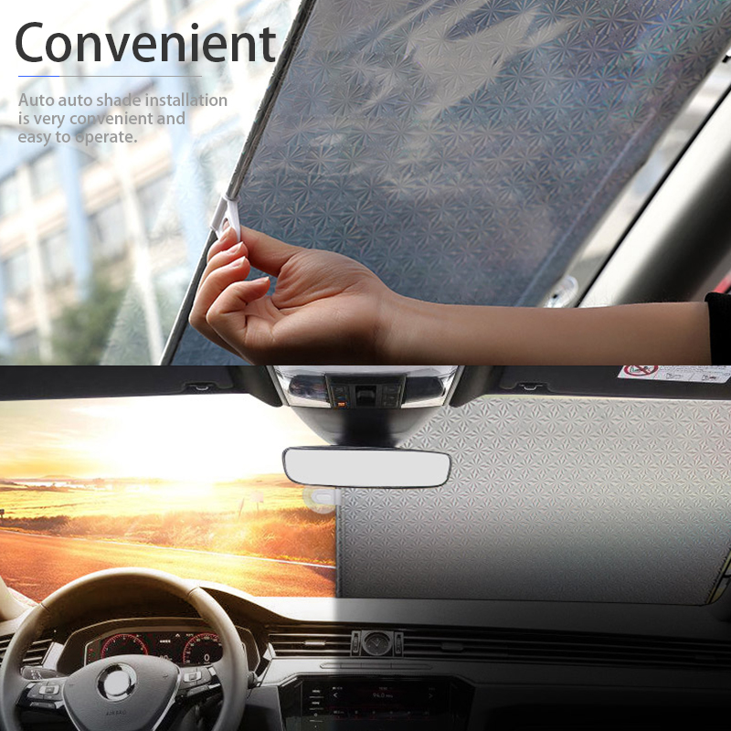 Interior Car Sun Shade Cover Windshield Curtain Universal Front Window UV Protector