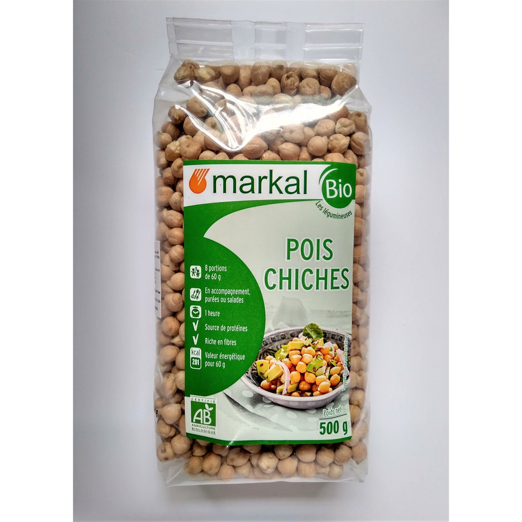 Đậu gà hữu cơ Markal Pháp chia lẻ 100gr túi zip