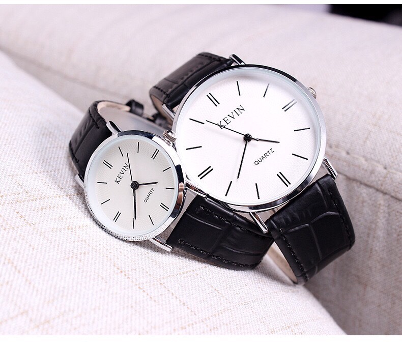 Đồng hồ thời trang nam nữ Kevin dây da siêu hot
