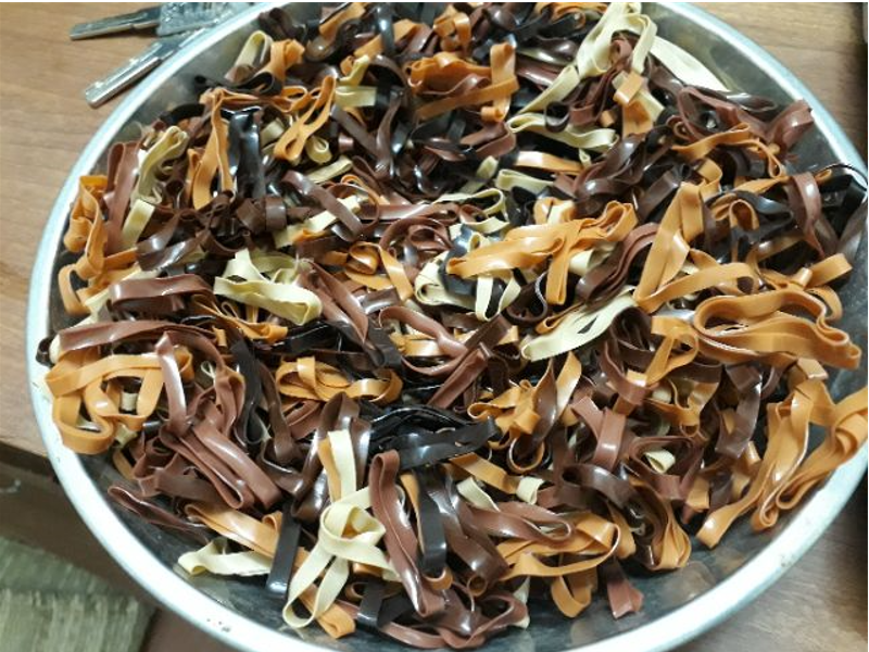 Gói 100g thun buộc tóc nhiều màu siêu dai