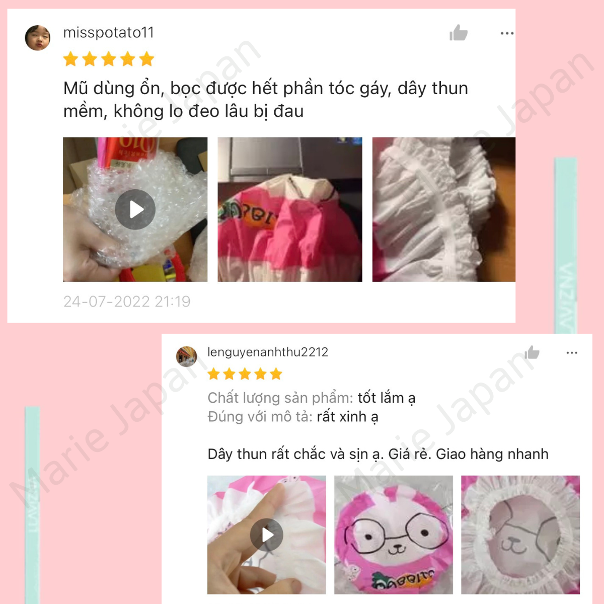 Mũ Tắm Trùm Tóc Ủ Tóc Cute Shuya