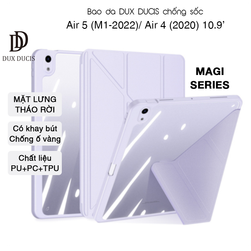 Bao da DUX DUCIS iPad Air 5Air 410.9 inch- Mặt lưng trong, Có Khay Bút