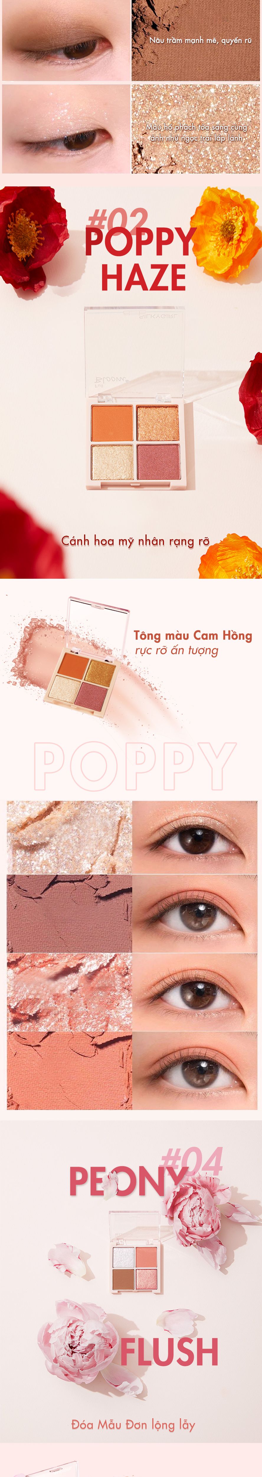 Phấn Mắt Silkygirl Full Bloom Shadow Quad