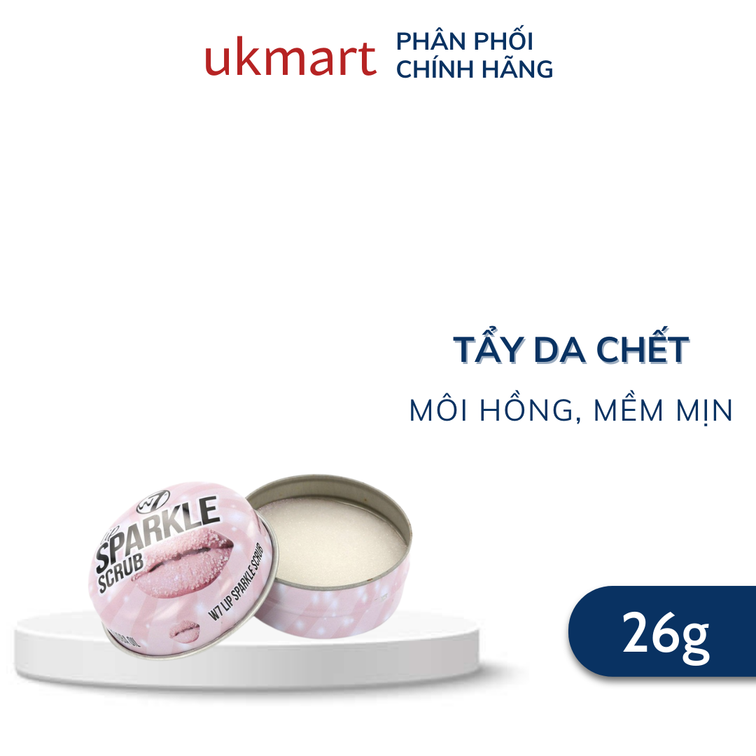 Son Tẩy Tế Bào Chết Môi W7 Sparkle Lip Scrub