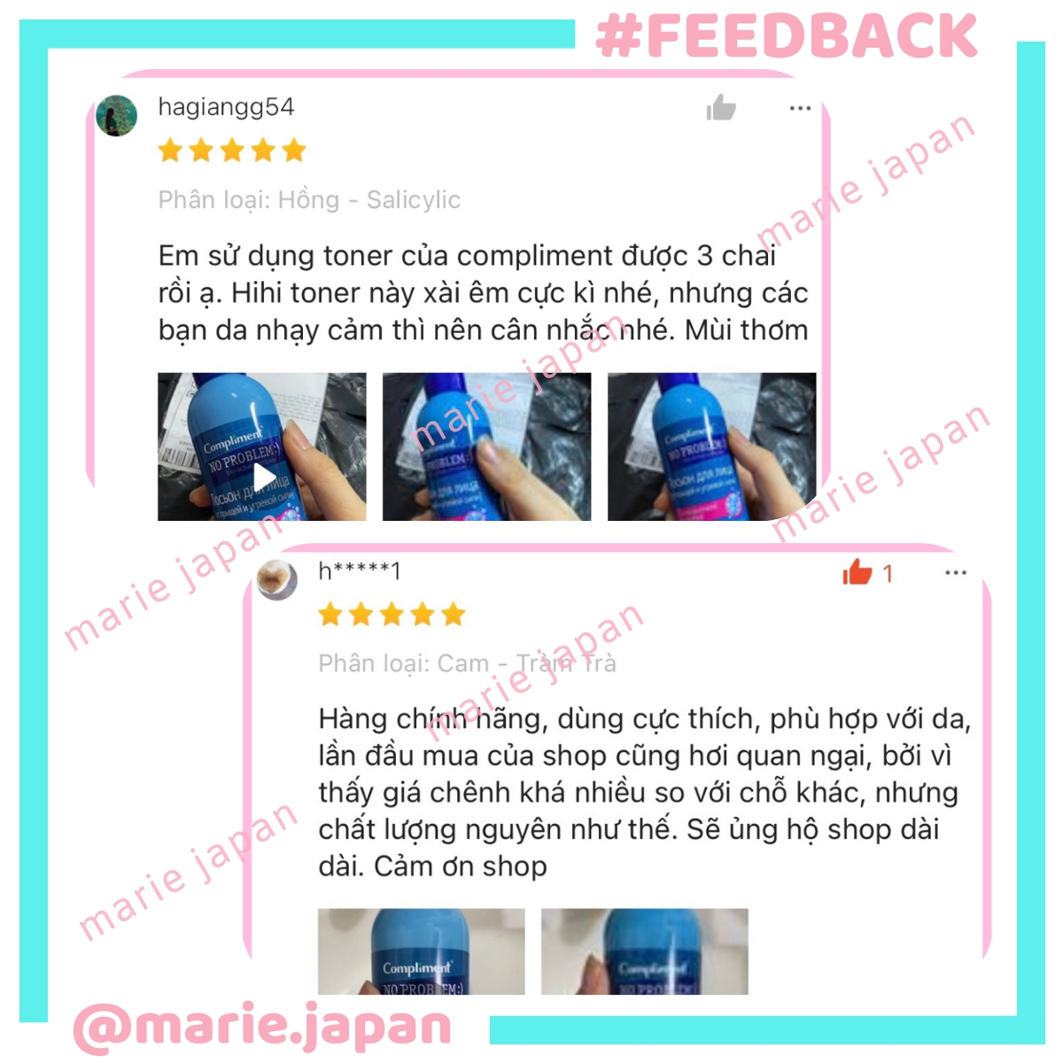 Toner Compliment No Problem kiềm dầu giảm mụn Nga Chai 200ml