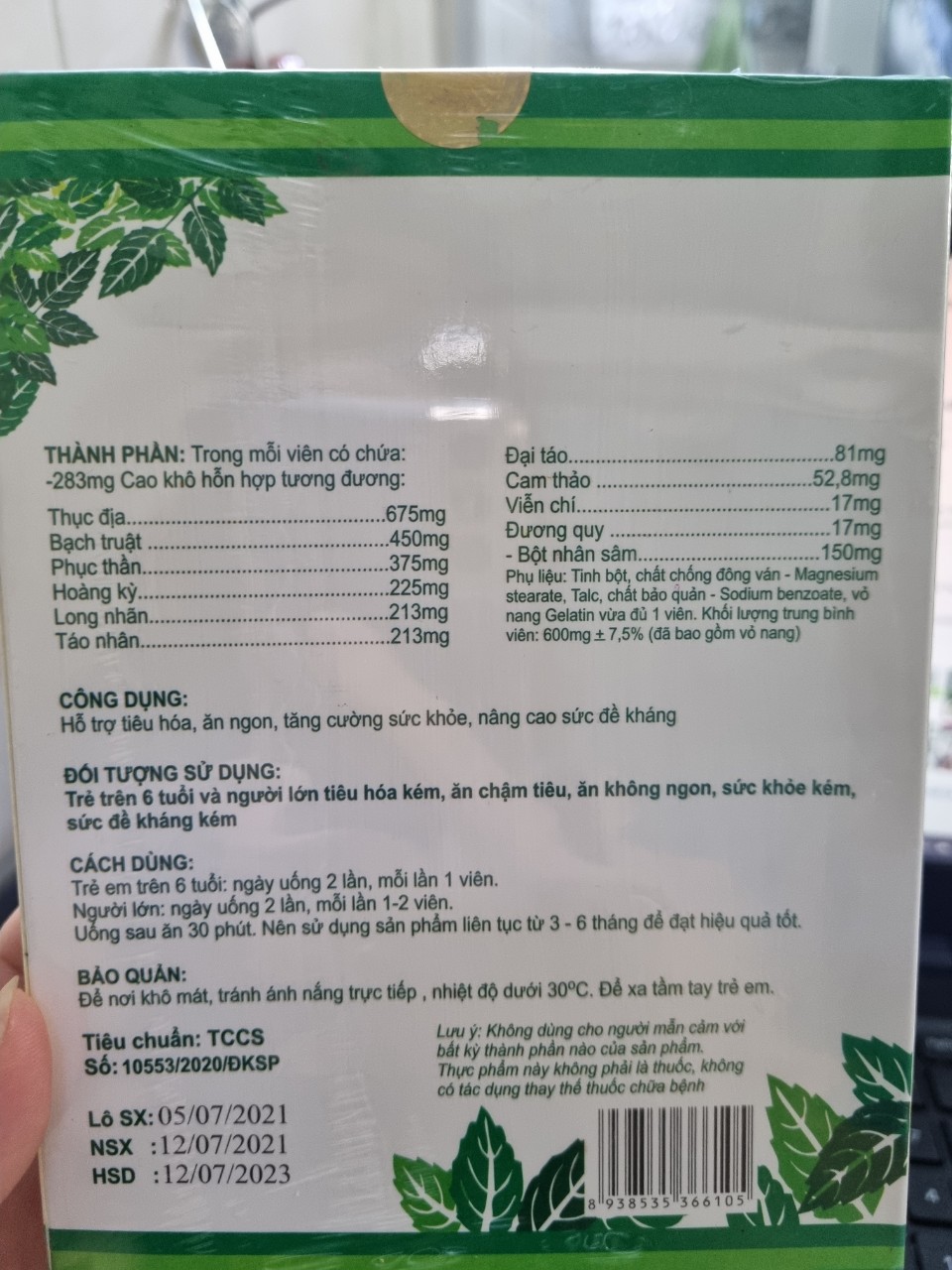 (hàng thật 100%) Sâm Bổ Kiện Thảo Mộc Nam
