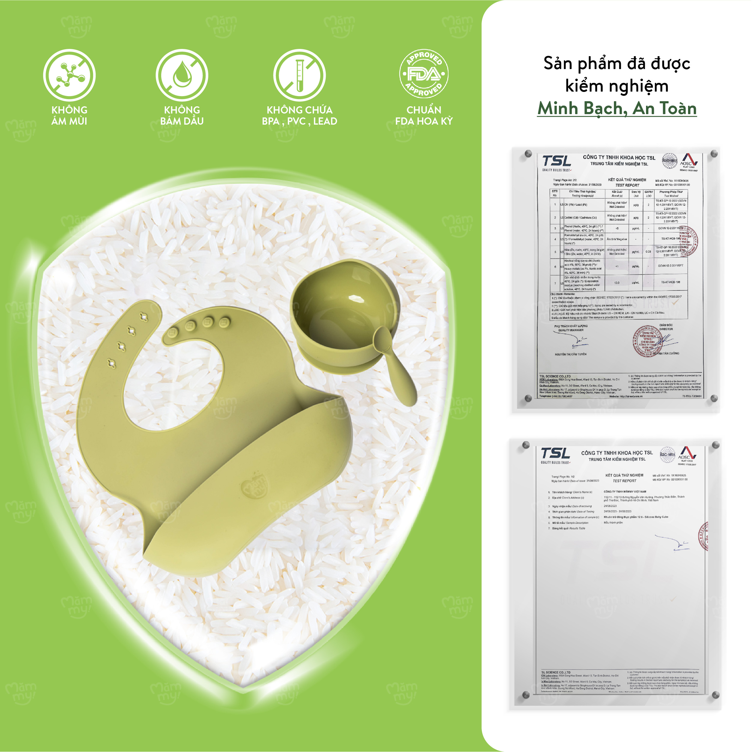 Bộ dụng cụ ăn dặm cho bé Mămmy Baby Feeding Set