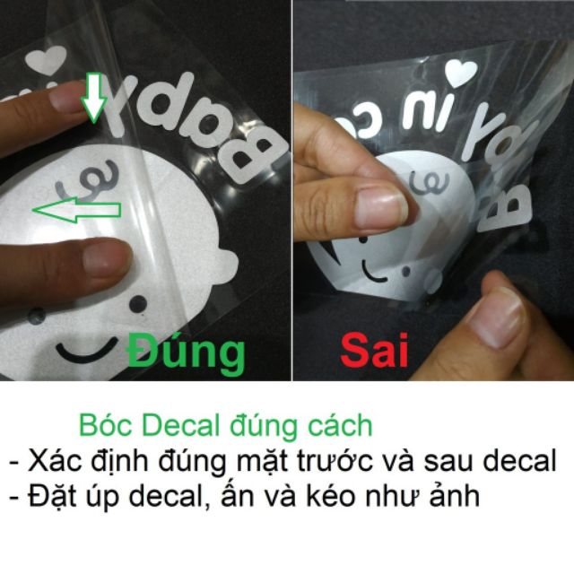 Tem decal dán xe phản quang laser vỉ 7 sticker siêu chất