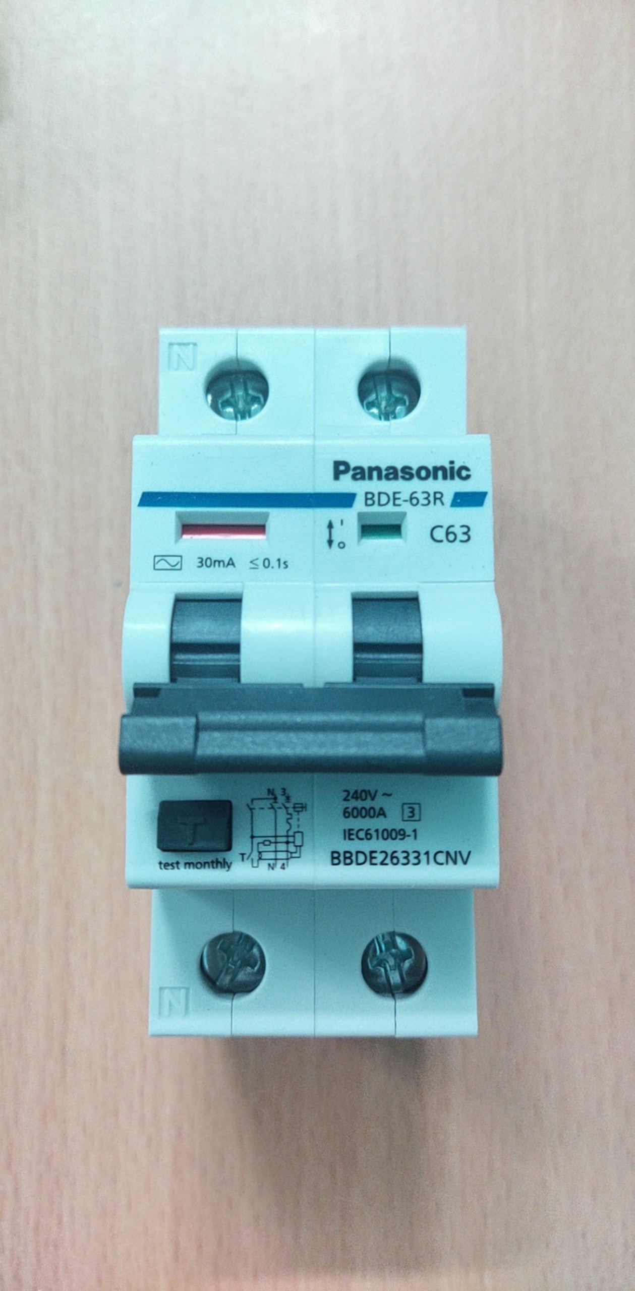 CB chống giật Panasonic RCBO 32A, 40A, 63A 30ma