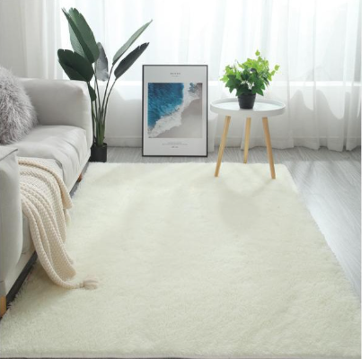 Thảm lông trơn trải sàn trang trí phòng cao cấp - lông mềm dày 4.5cm