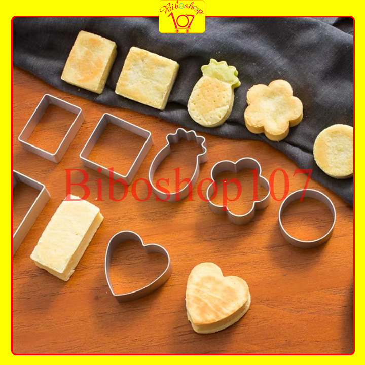 Khuôn nhôm nhấn bánh dứa, bánh qui các hình