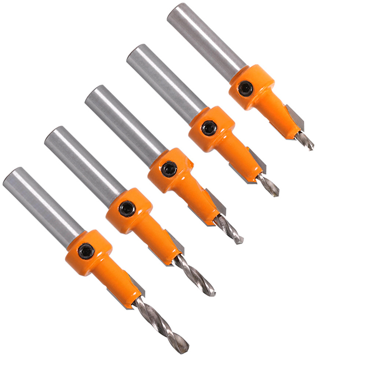Bộ 5 mũi khoan âm vít gỗ cao cấp - mũi khoan 2 tầng âm đầu vít
