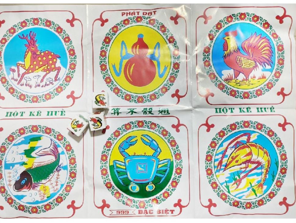 Lắc bầu cua bằng giấy - - Boardgame Tina