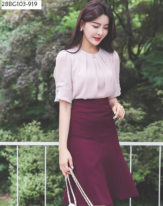 BG103-919 áo kiểu công sở hàn quốc cao cấp