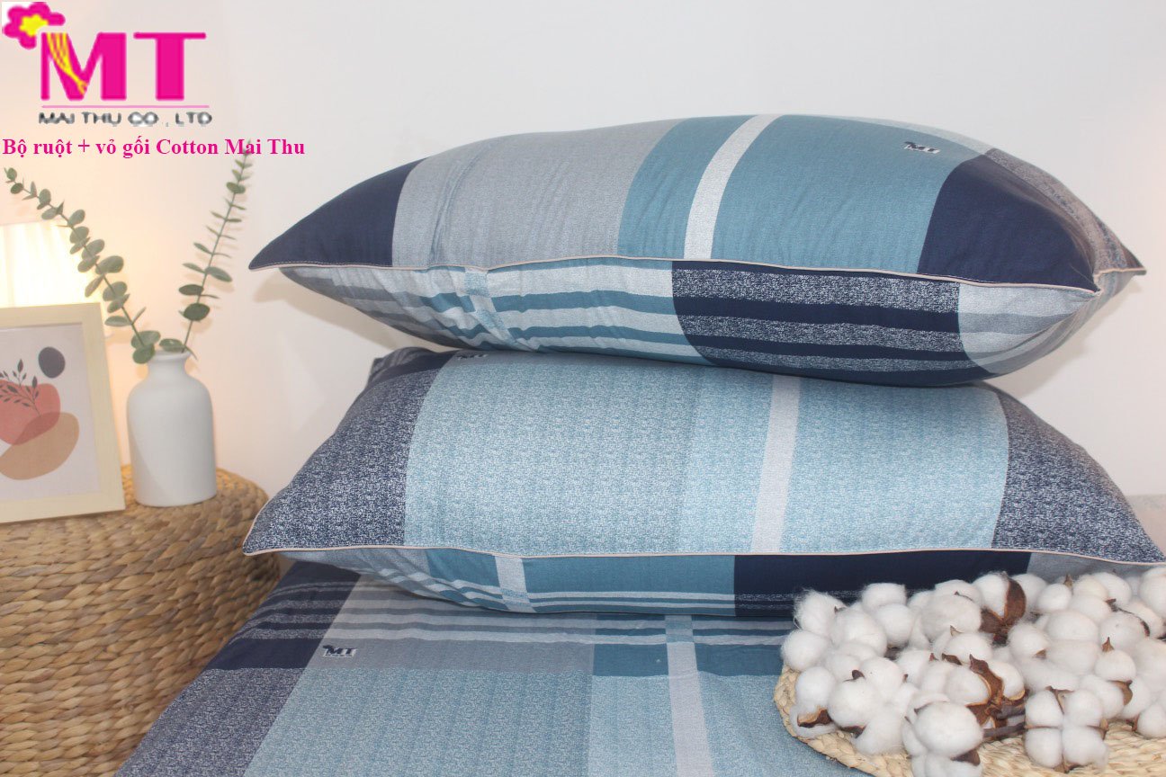 Gối Nằm Kèm Ruột Bông Chất Liệu Poly Cotton