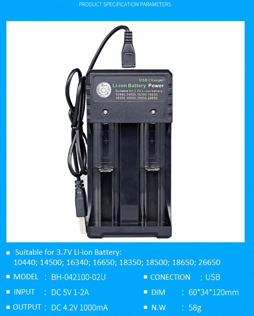 Sạc Pin 18650 Cao Cấp ( Có Đèn Báo Khi Sạc Đầy )[TP.HCM]