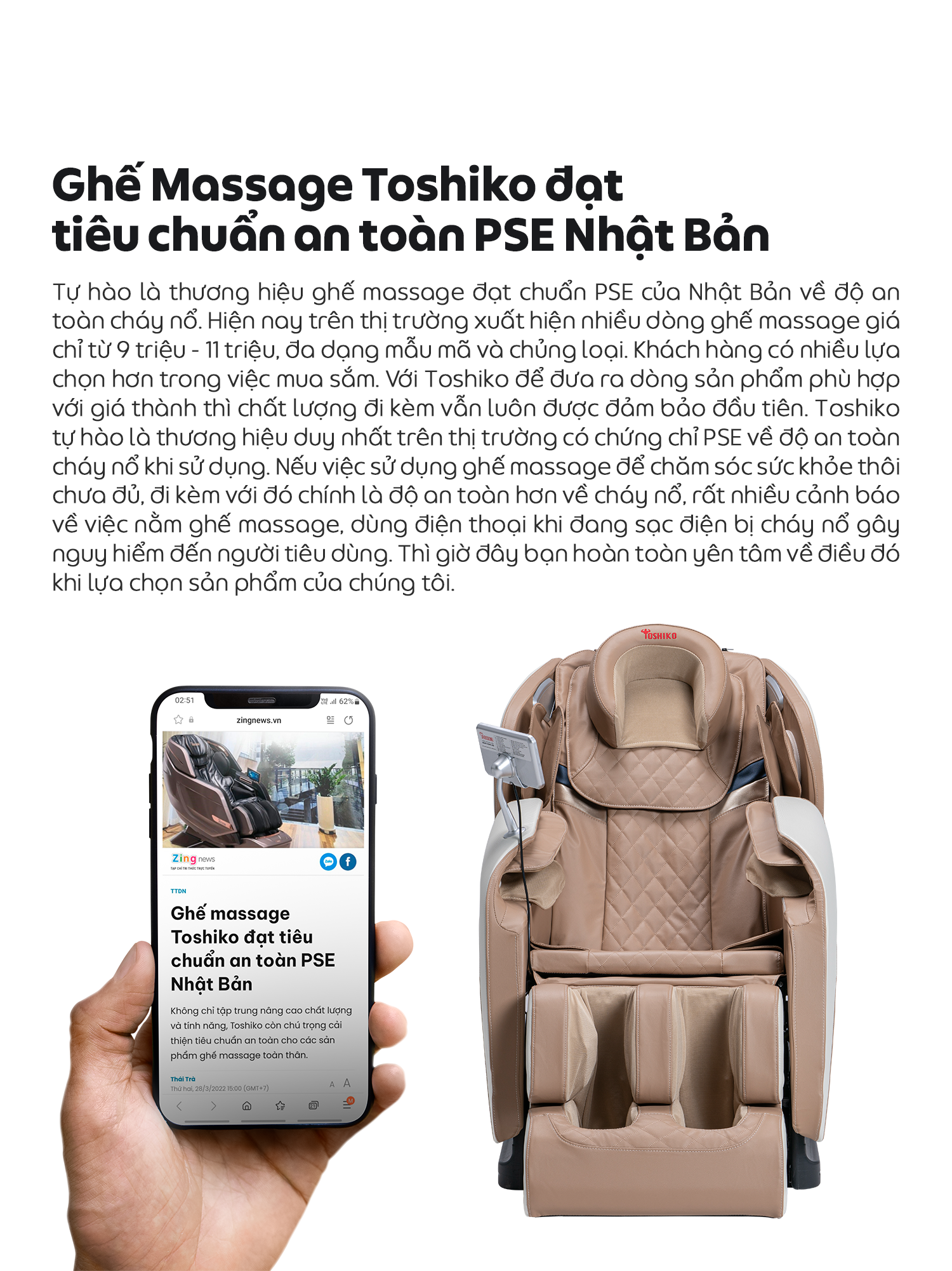 [Bảo hành 6 năm + Trợ giá 2,8tr] Ghế Massage Toàn Thân Đa Năng Toshiko T21 PRO điều khiển ghế bằng giọng nói tiếng Việt, Chức năng massage tổ hợp 15 bài theo công nghệ tiên tiến, nhiệt hồng ngoại cao cấp