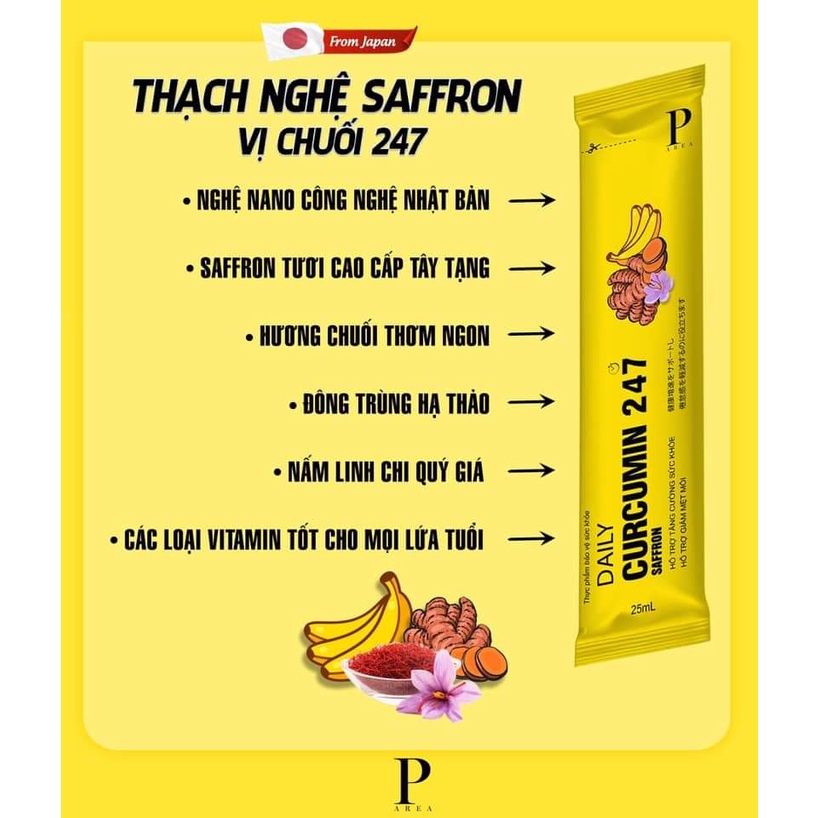 Thạch nghệ saffron 247 vị chuối Nhật Bản