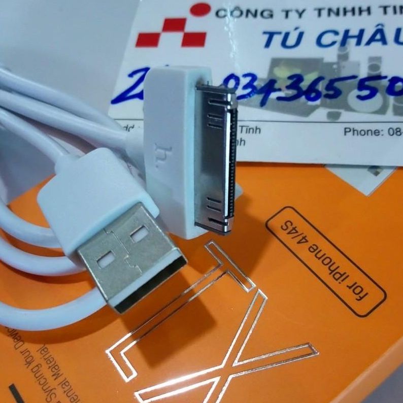 Cáp sạc nhanh HOCO X1: Iphone 4, 4s (IP4) - Ipad 2, 3 (Cáp 30 Pin)