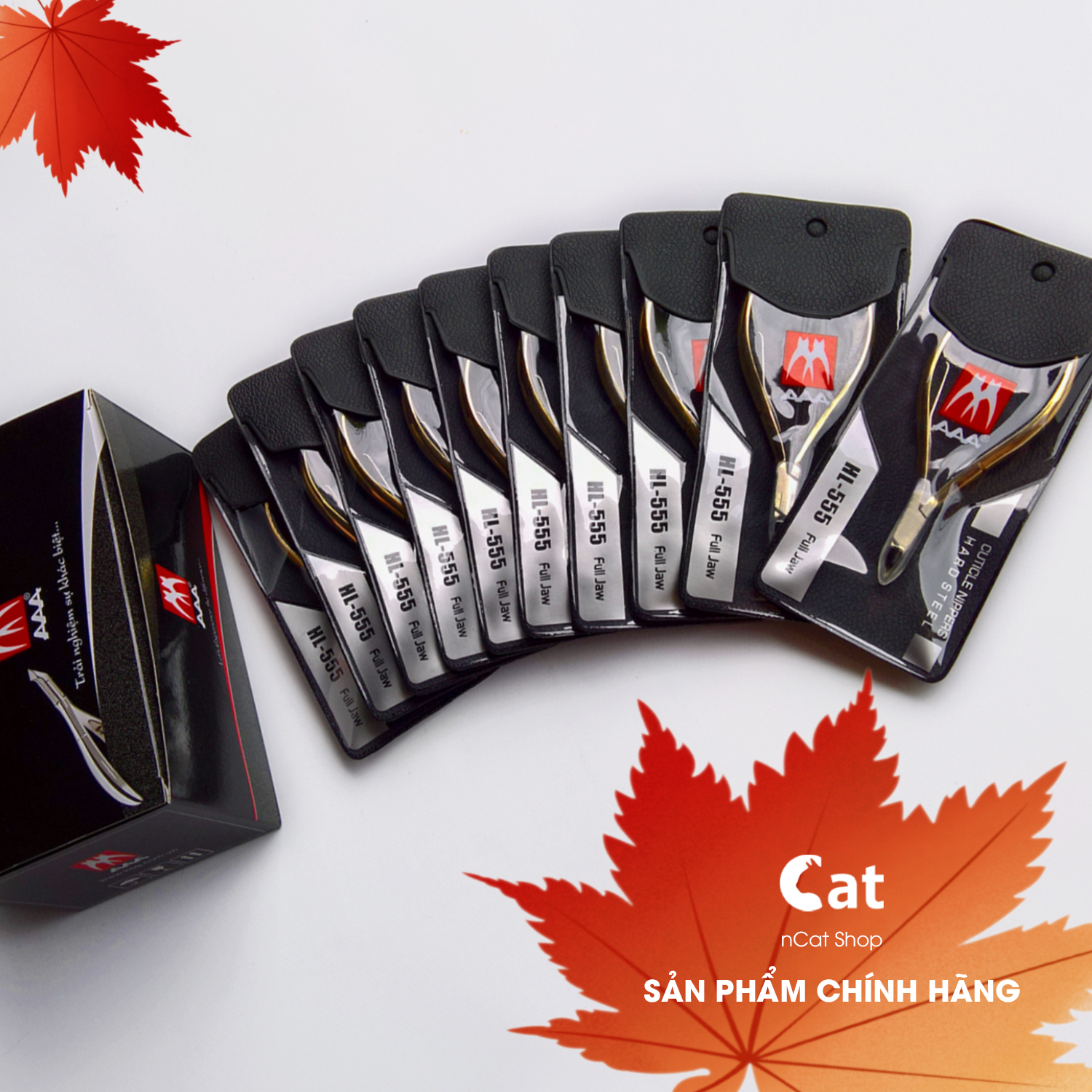 Kềm AAA HL555 - Combo 10 Cây - Kềm Cắt Da Mạ Vàng
