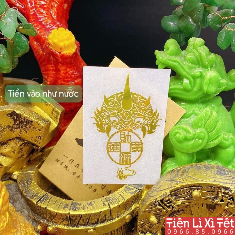 Miếng dán màn hình điện thoại Linh phù Tiền vô như nước