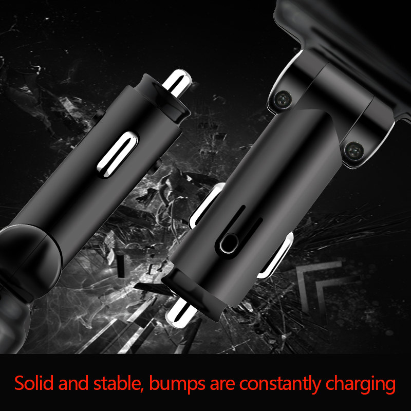 12-24V Car Charger 2 Lighter Ports 2 USB Sockets