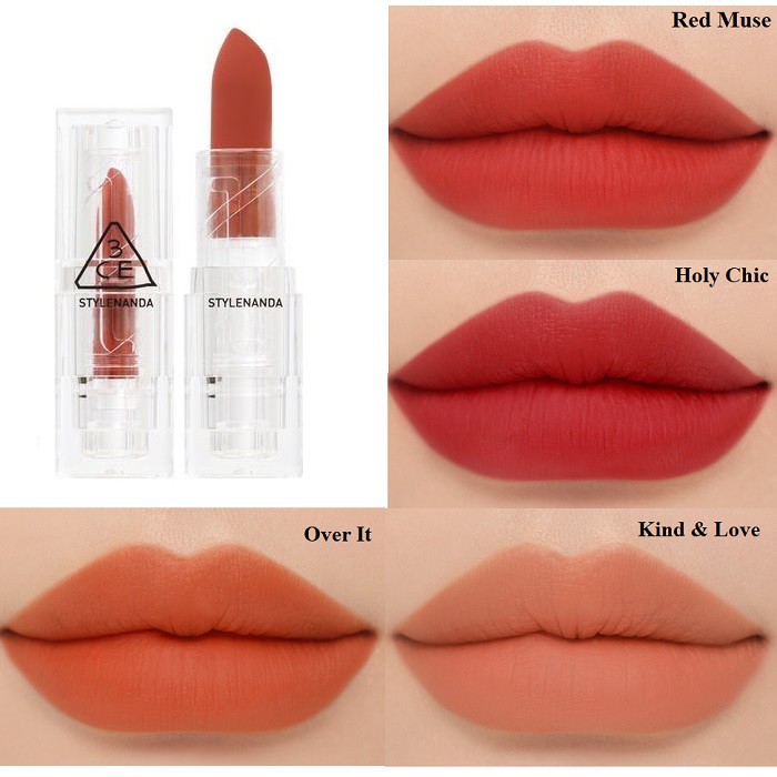Son thỏi lì, lên màu chuẩn 3ce soft matte lipstick 3.5g