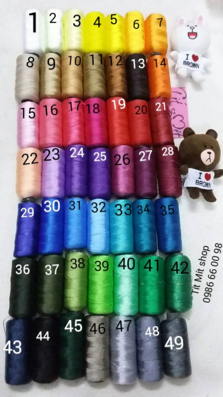 Set 8 cuộn sợi thô