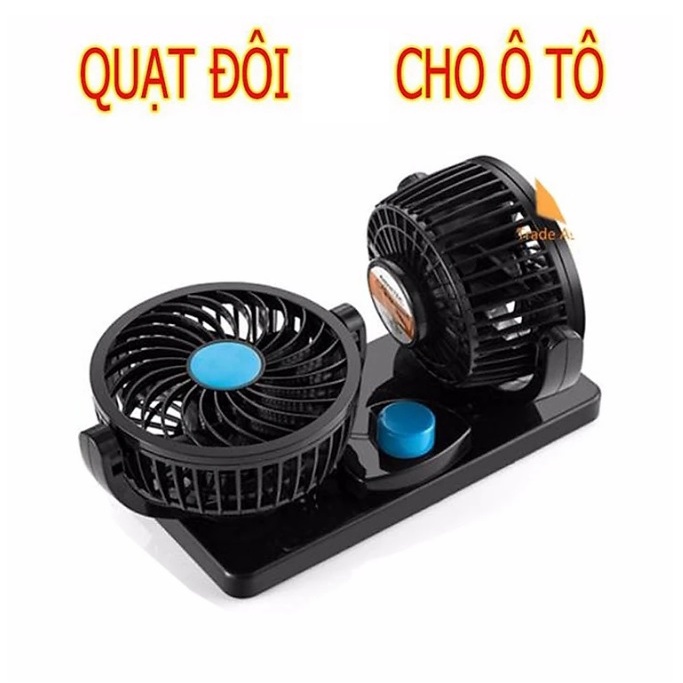 Quạt đôi cho ô tô dùng cổng USB