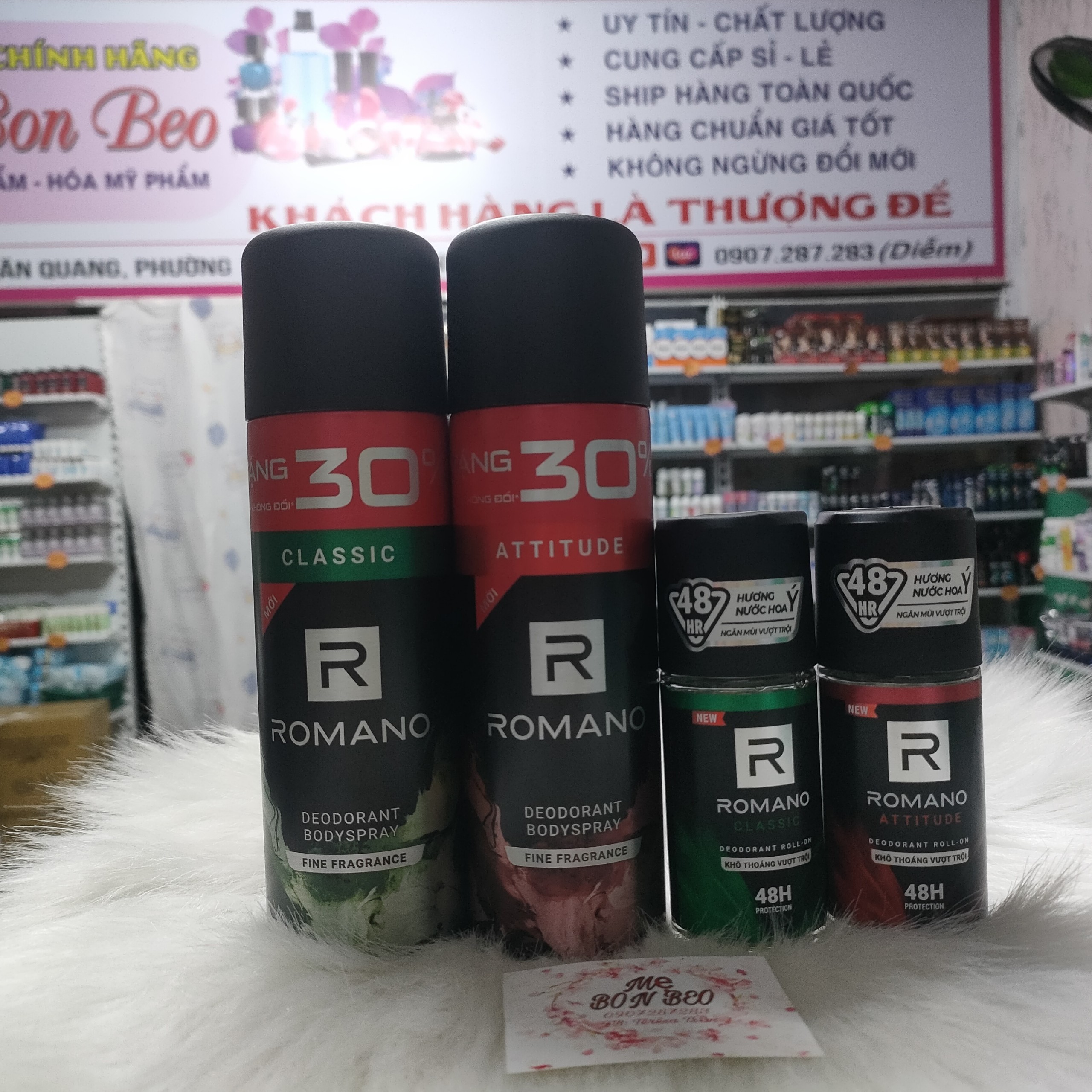 Xịt khử mùi toàn thân Romano 150m/195ml