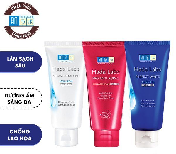 Kem sữa rửa mặt HADA LABO hàng công ty 80g