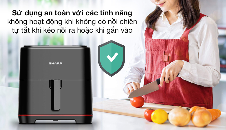 Nồi chiên không dầu Sharp KF-AF70EV-BK/ST (5.5 lít)