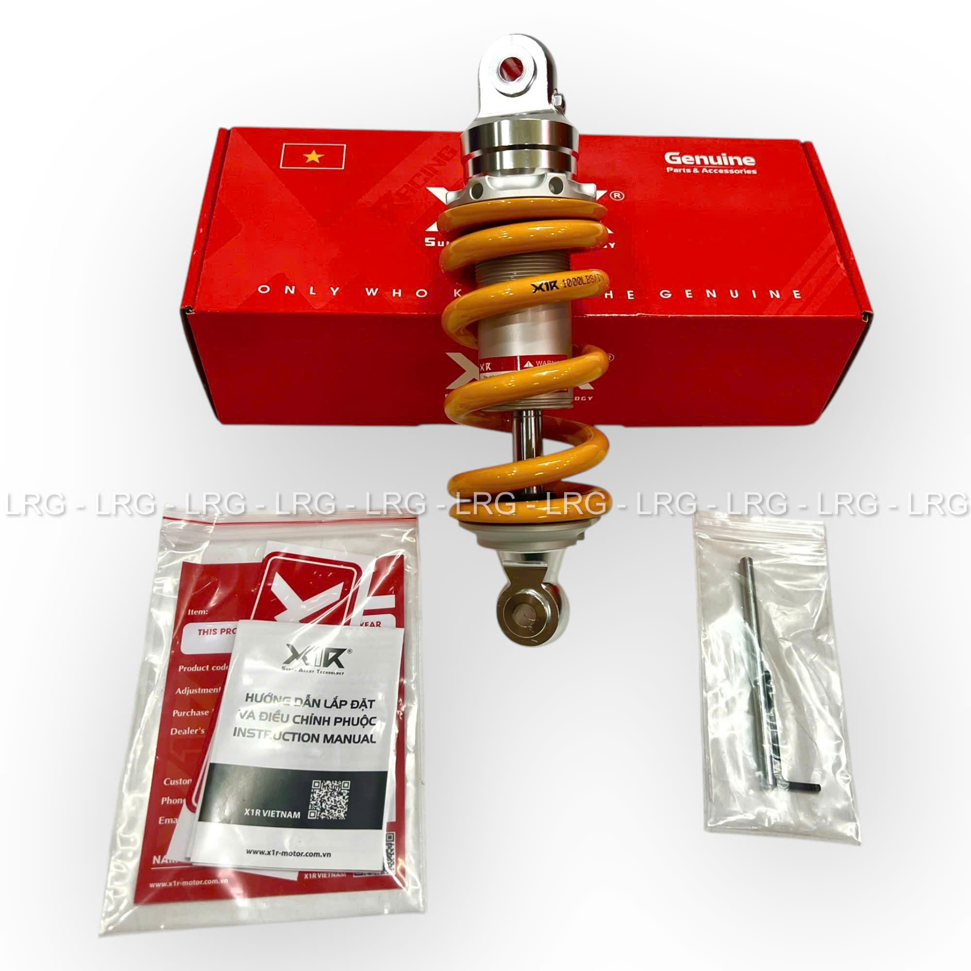 Phuộc Sau X1r Không Bình Dầu Không Tăng Chỉnh Winner, Sonic 230mm lắp đặt như zin