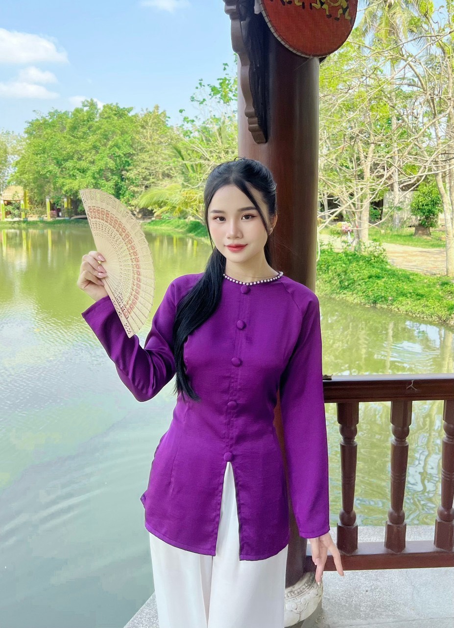 Đồ Lam Đi Chùa #Mẫu quý cô lụa phi yến# Quần Áo Nữ