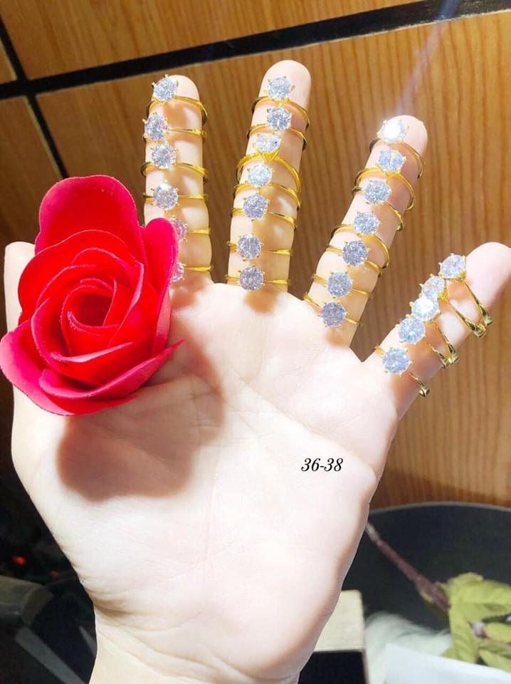 Nhẫn đá nữ vàng 10k NV57