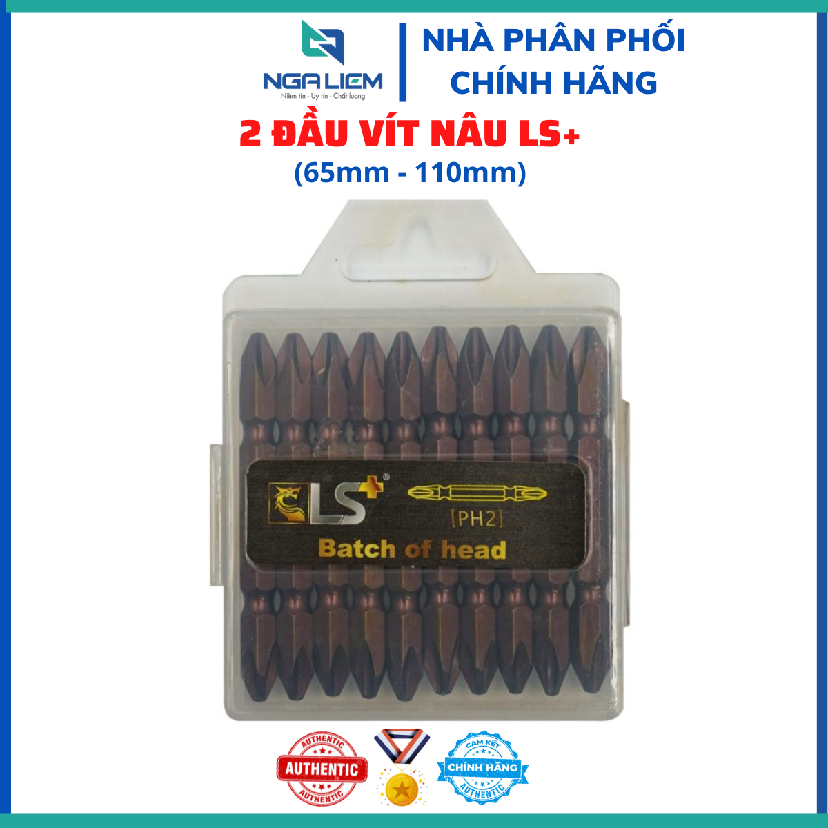 Mũi bắn vít nâu s2 ls+