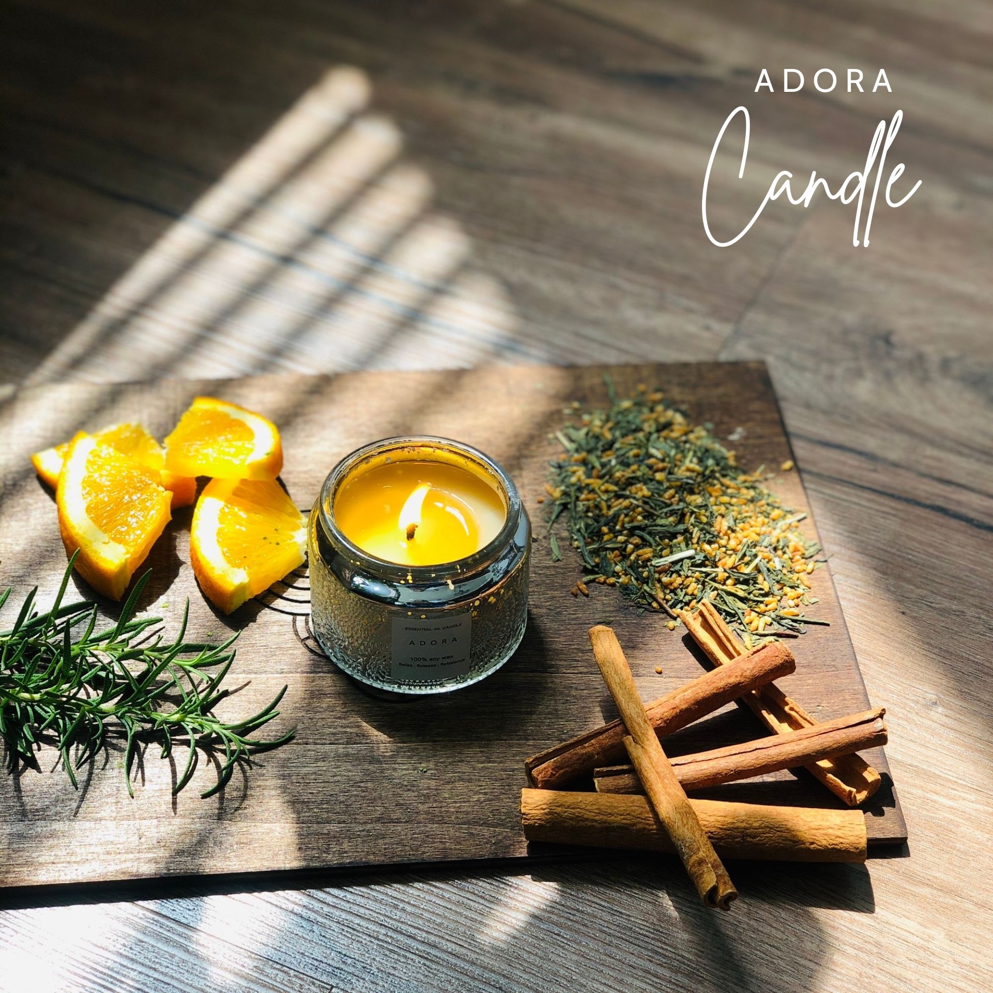 Nến thơm phòng Vintage Jar size S - ADORA candle