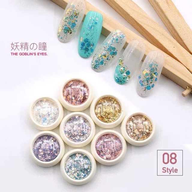 NHŨ KIM TUYẾN SIÊU SÁNG 8 MÀU TRANG TRÍ MÓNG