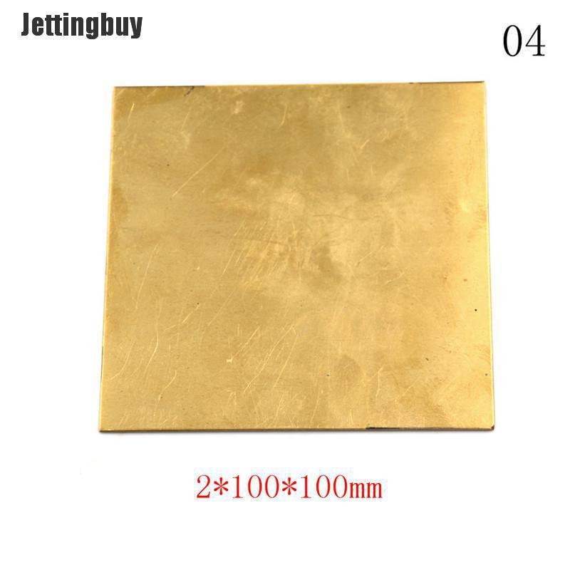 Jettingbuy Brass Metal Thin Sheet Foil Plate Thick 0.5mm/0.8mm/1mm/2mm 100X100mm DIY Parts