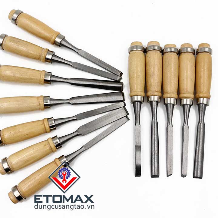 Bộ 12 cây đục, tiện gỗ bản cao cấp v2