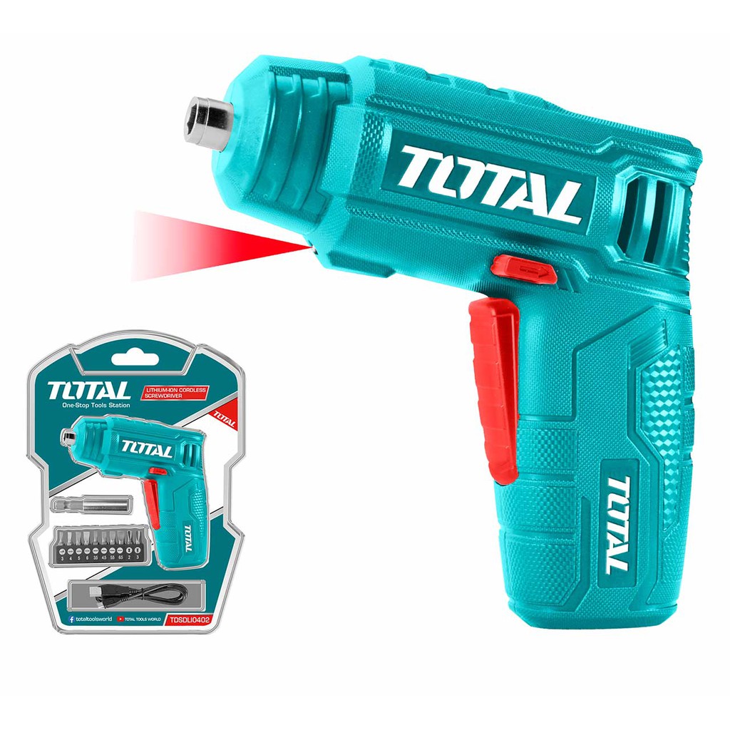 [Ảnh thật] [Chính hãng] Máy siết vít dùng pin 4V TOTAL TSDLI0402
