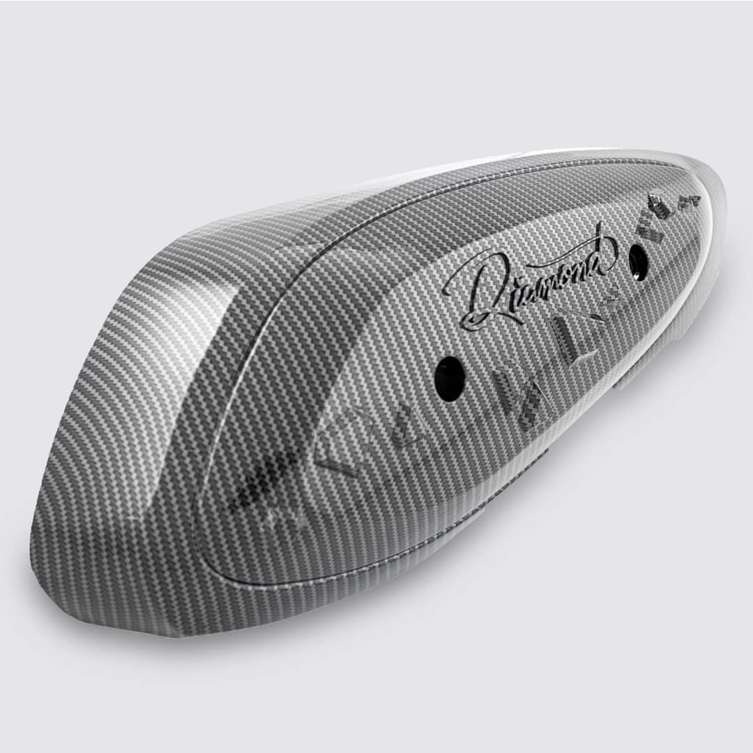 [CHỐNG PHỎNG PÔ XE] Che pô xe máy gắn xe SH MODE đời 2020 mẫu mã độc đáo trang trí xe (MÀU xi đen carbon)