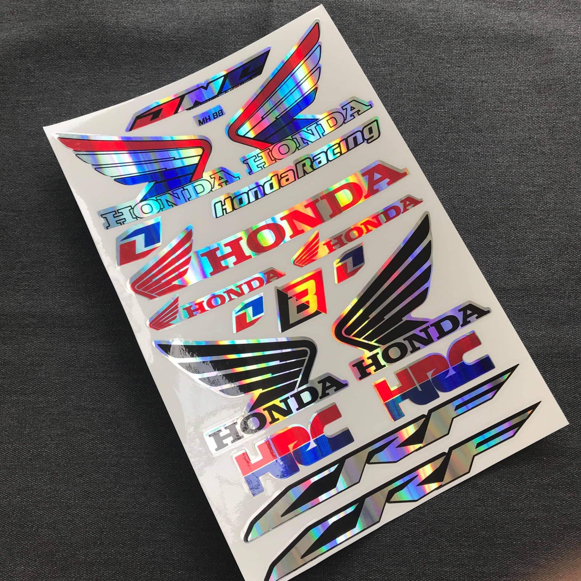 [HCM]TEM TẤM LOGO MẠ CROM NHIỀU LOGO ĐA DẠNG (CÁNH CHIM HONDA BẠC)