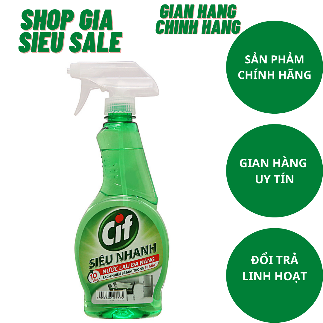 [HCM]Nước Lau Đa Năng Cif 520ml Sạch Bề Mặt