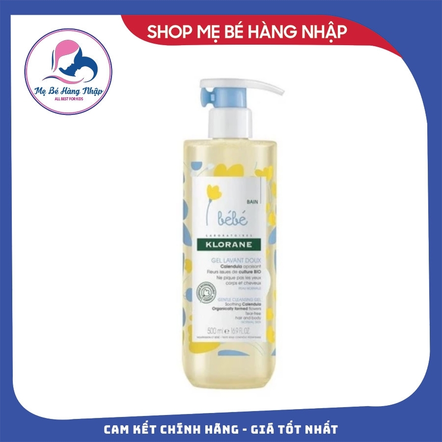Sữa tắm gội 2 tỏng 1 klorane bebe 500ml- pháp