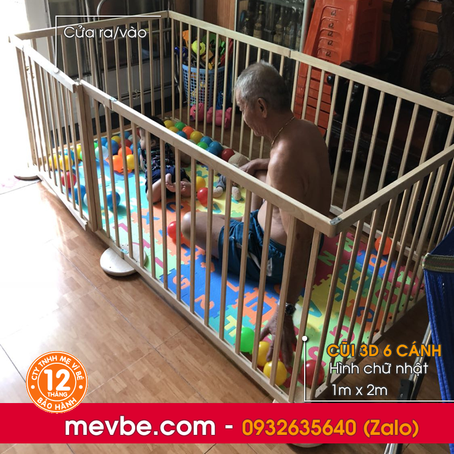 Cũi 3d 6 cánh xuất khẩu - Mẹ Vì Bé