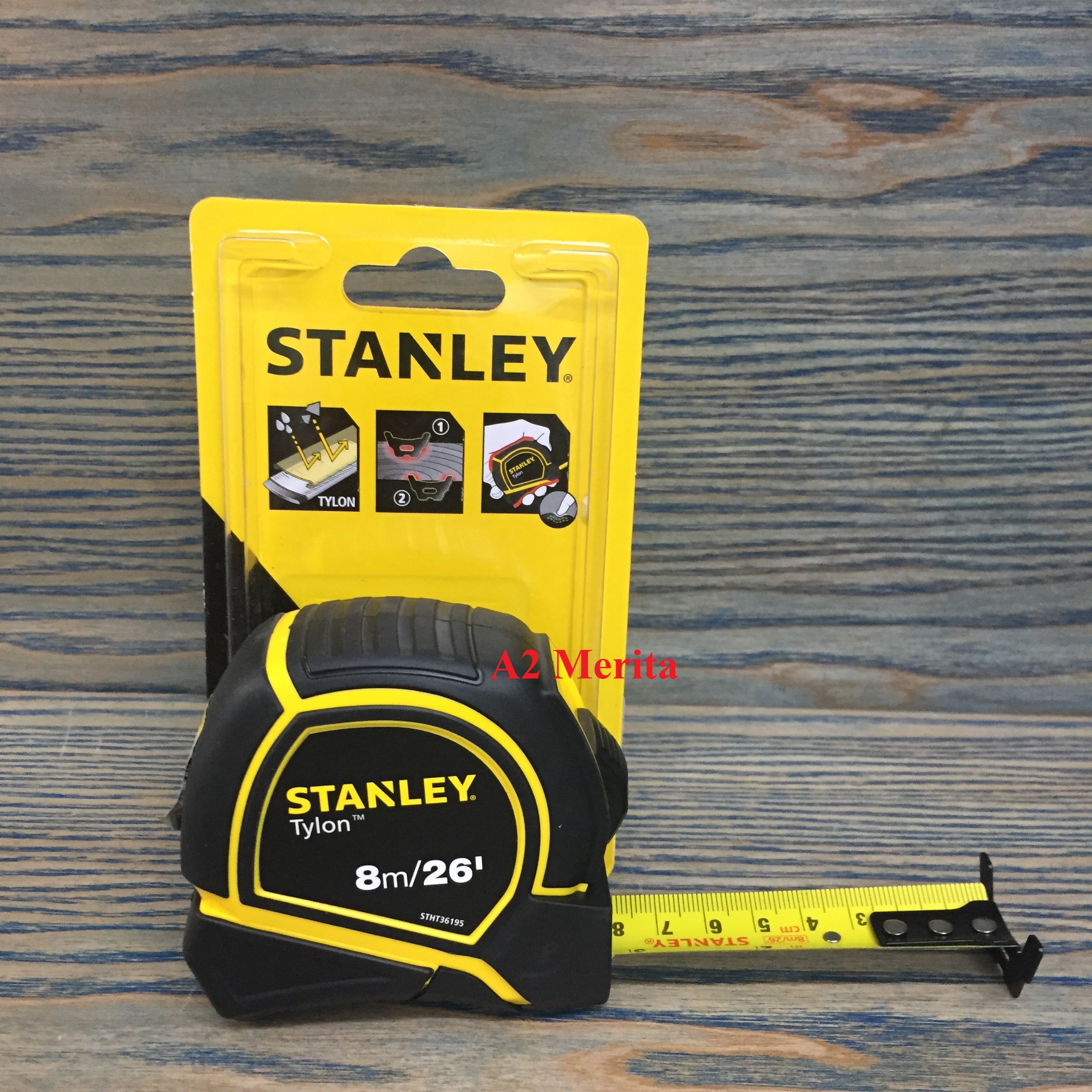 Thước cuộn tylon 8m/26-25mm stanley stht36195